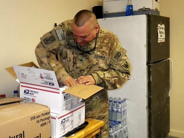 Task Force Phoenix soldier delivers care packages to remote locations