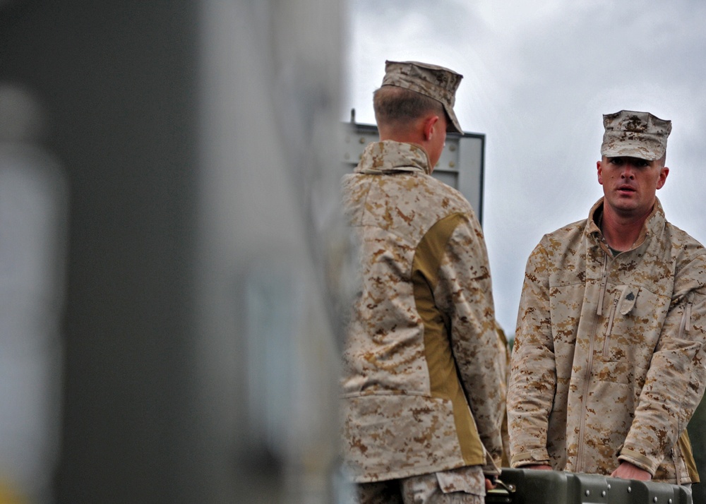 Marines construct simulated forward deployed site for Combined Endeavor 2011