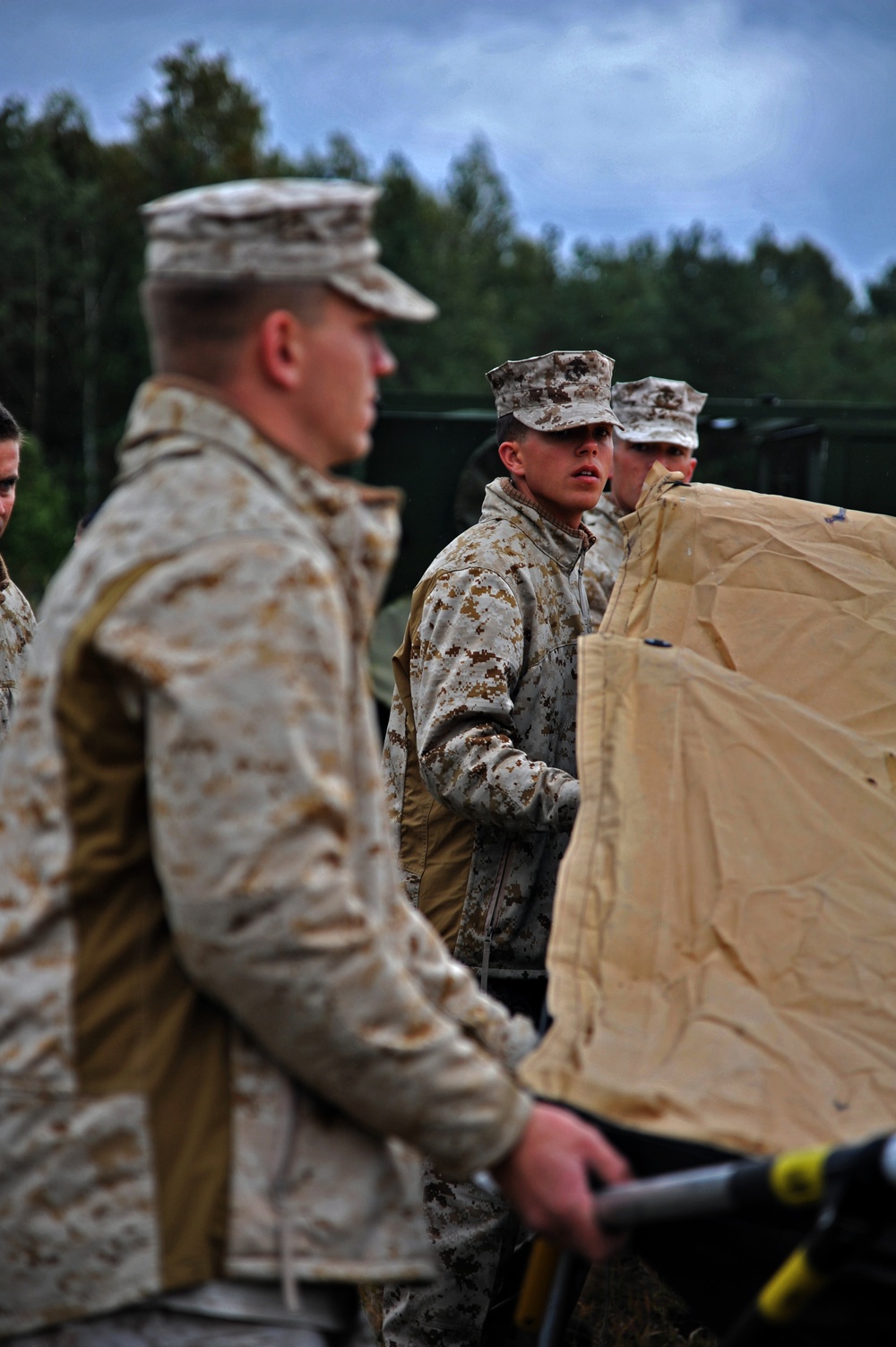 Marines construct simulated forward deployed site for Combined Endeavor 2011