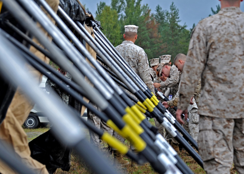 Marines construct simulated forward deployed site for Combined Endeavor 2011