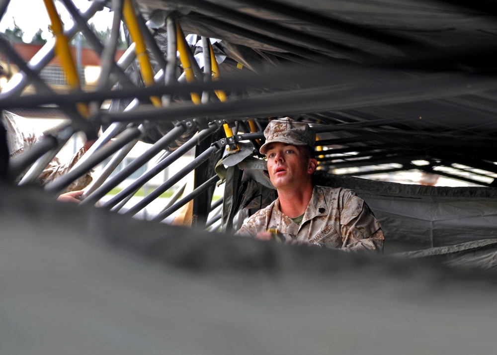 Marines construct simulated forward deployed site for Combined Endeavor 2011
