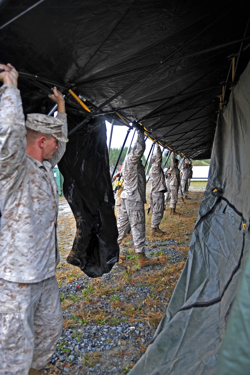 Marines construct simulated forward deployed site for Combined Endeavor 2011