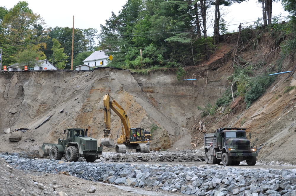 Ohio and Vermont National Guard engineers rebuild in the wake of Irene