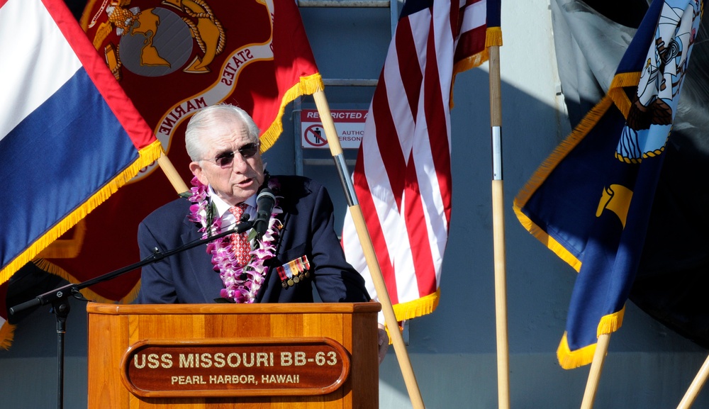 Battleship Missouri ceremony