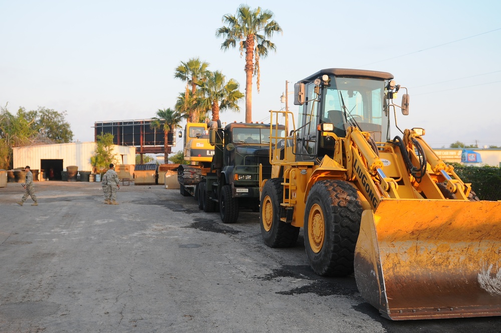 Guard task force aids city of Harlingen in drug house demolition