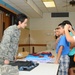 Guard soldiers teach Harlingen school children about dangers of drug use.