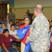 Guard soldiers teach Harlingen school children about dangers of drug use.