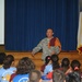 Guard soldiers teach Harlingen school children about dangers of drug use.