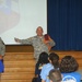 Guard soldiers teach Harlingen school children about dangers of drug use.