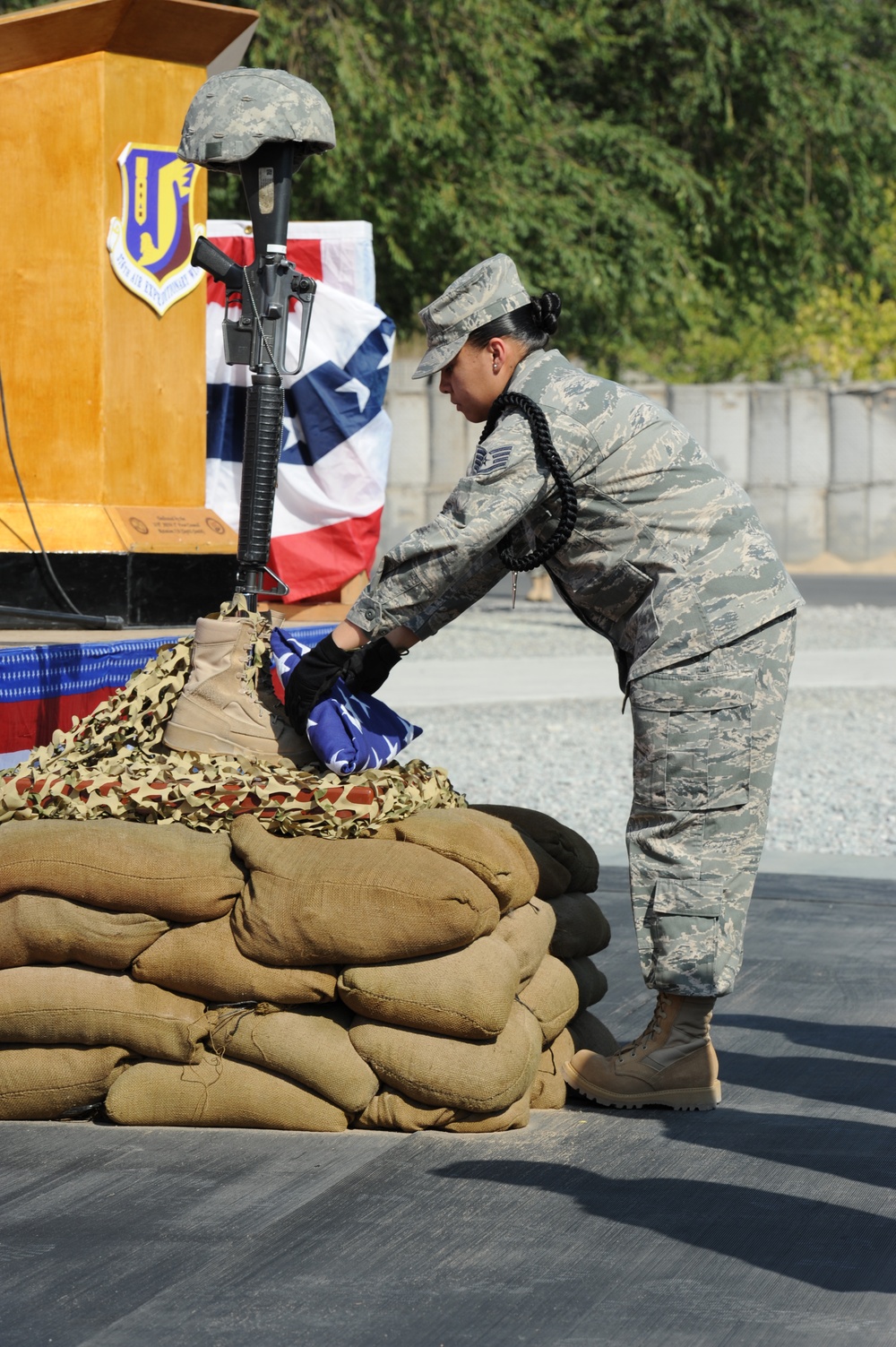 9/11 remembrance ceremony at the Transit Center at Manas