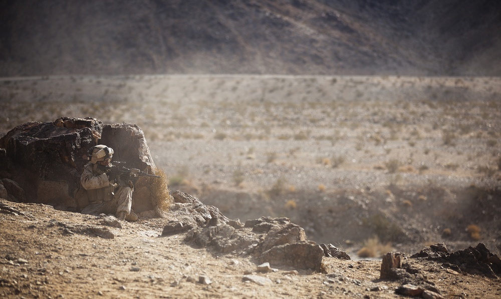 Fueled by Firepower: 3/3 India Marines perform company attack to prepare for Afghanistan deployment