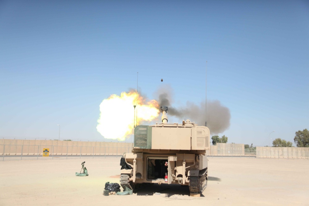 Howitzer test fire