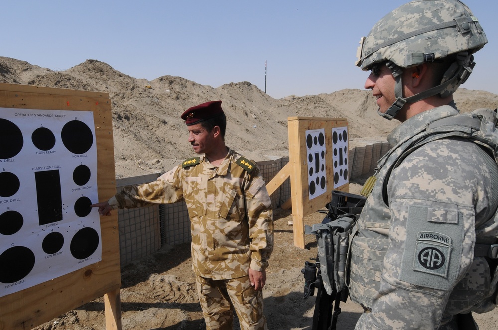 US paratroopers and Iraqi soldiers christen new rifle range