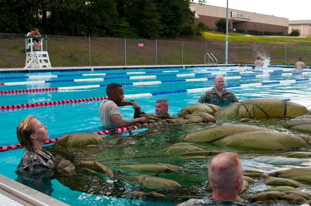 Soldiers make a splash with water survival training