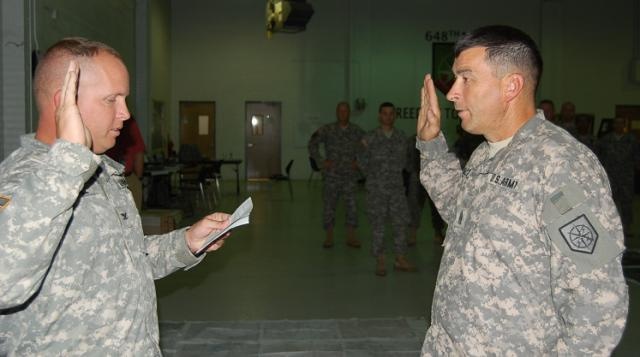 Command Sgt. Maj. John Smiley re-enlists on 9/11