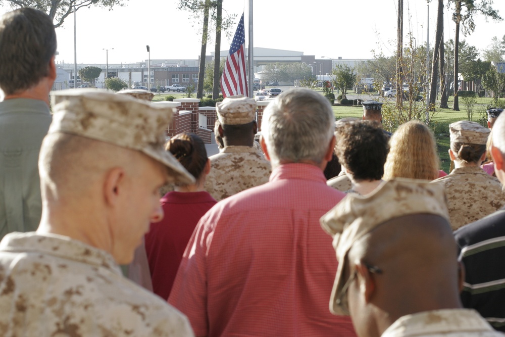 Cherry Point memorializes 9/11 during morning colors