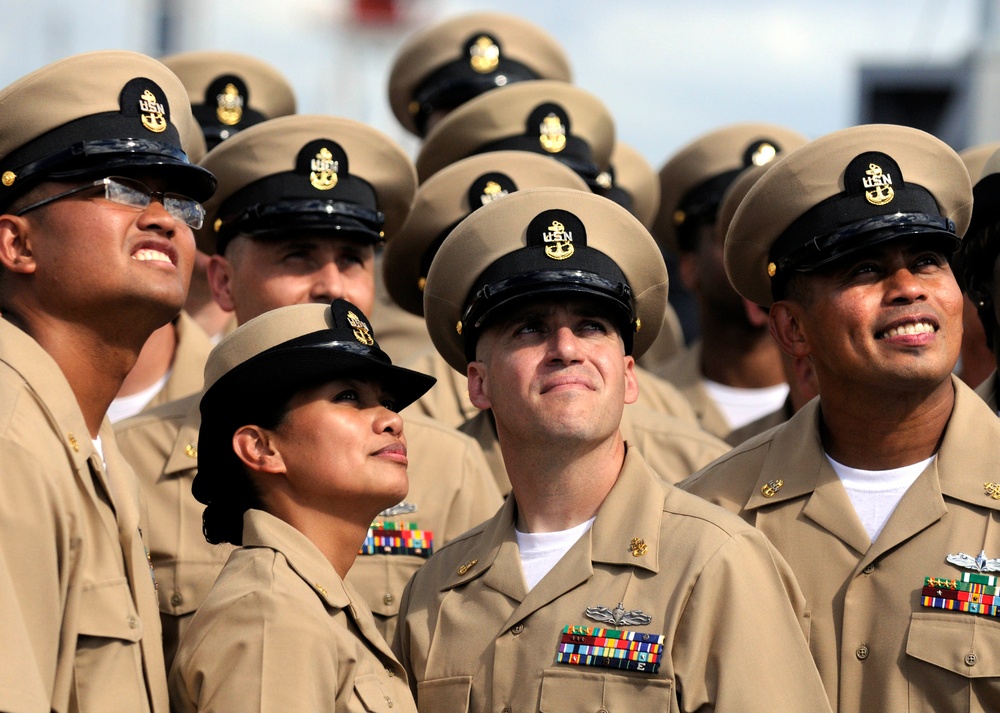 USS Blue Ridge pinning ceremony