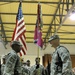Soldiers of the 123rd Brigade Support Battalion uncase their unit colors, assume their mission in Iraq