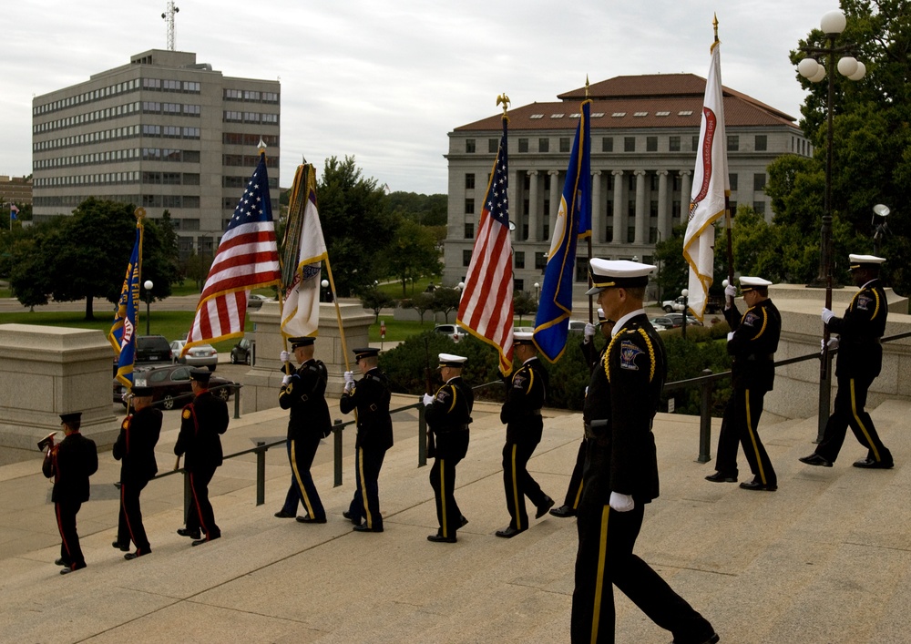 Color Guard presents at the State Capitol