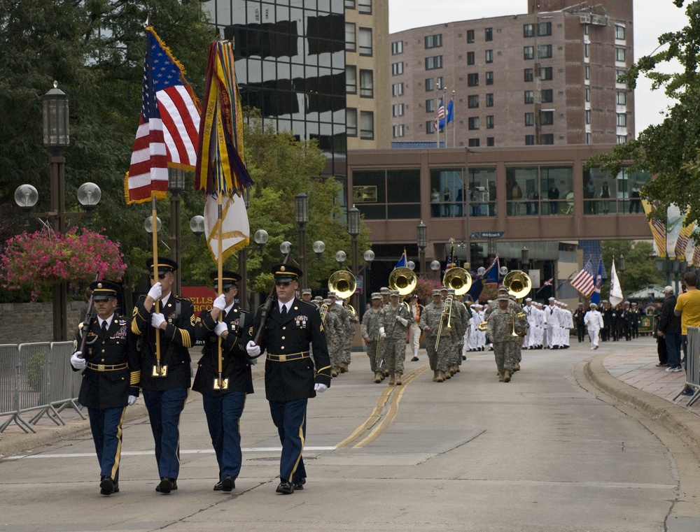 372nd Engineer Brigade Honor Guard presents colors during 2011 Festival of Tribute and Honor