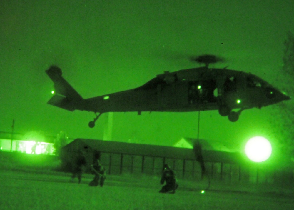 Jackal Stone11 exercise: Multi-National Special Operations Day, night fast rope training