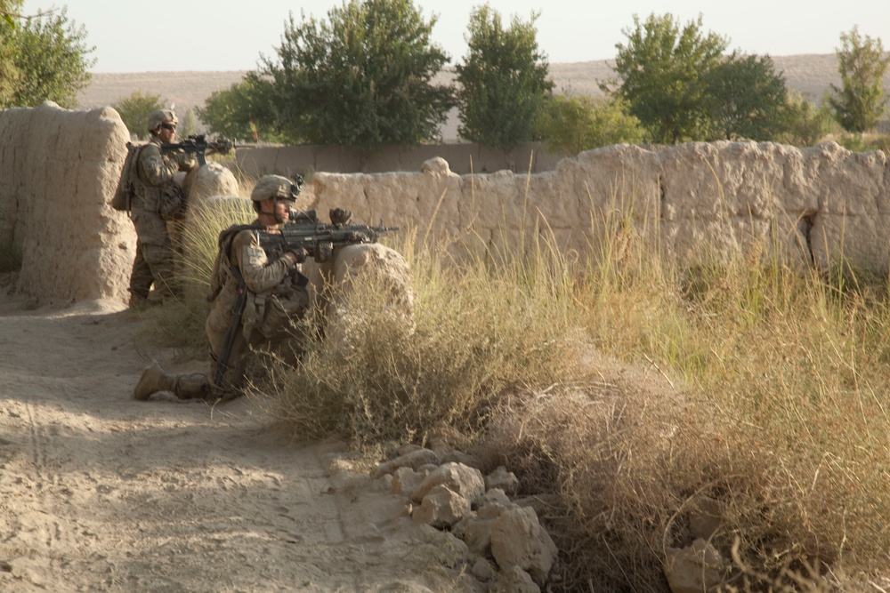 A dismounted patrol during Operation Enduring Freedom