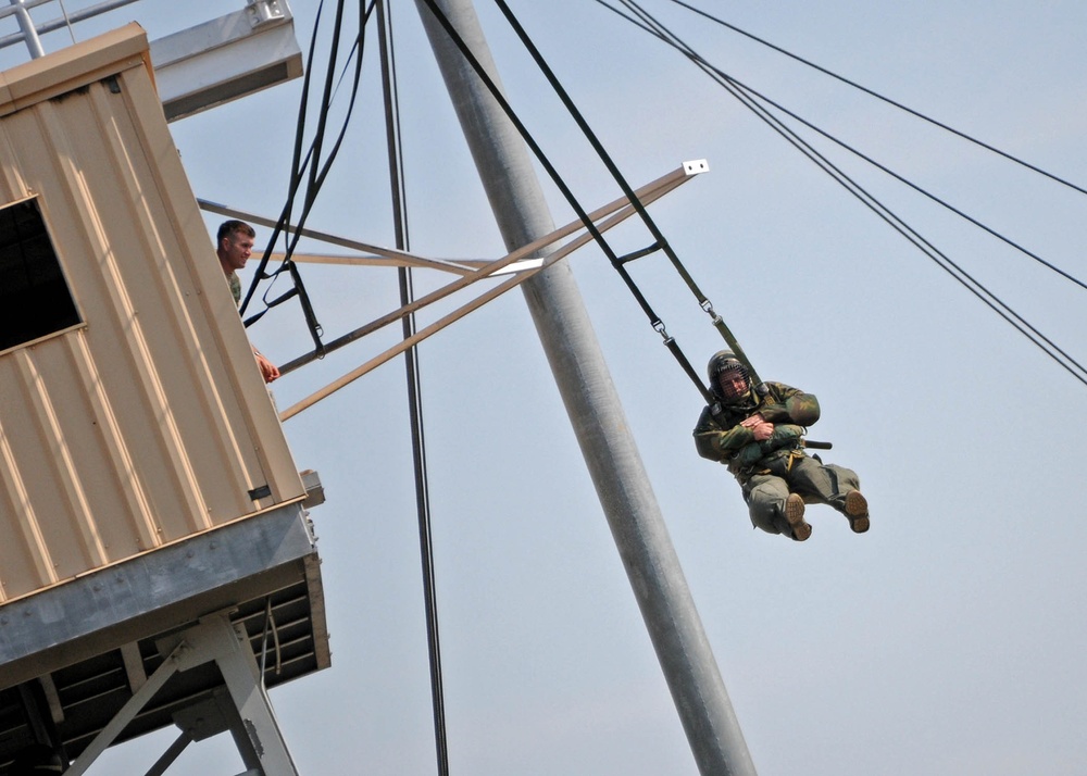 Rough Terrain Airborne Training: Paratroopers prepare for any landing