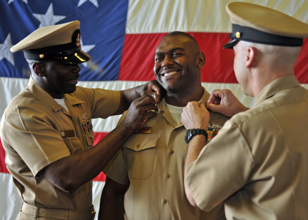 USS Boxer chief petty officer pinning ceremony