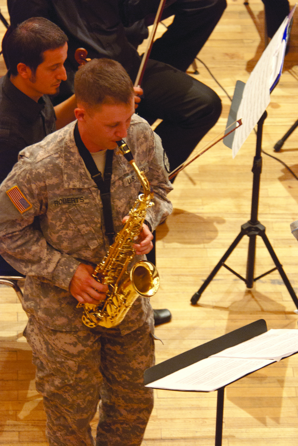 Army saxophonist plays with Kosovo Philharmonic Orchestra for 9/11