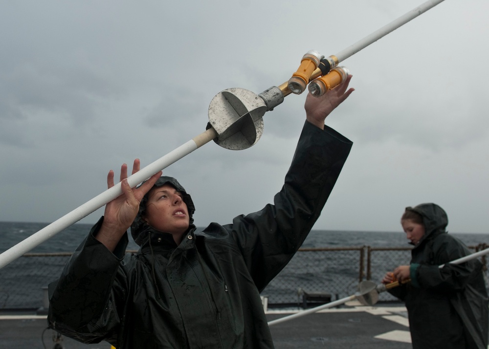 USS Arleigh Burke action