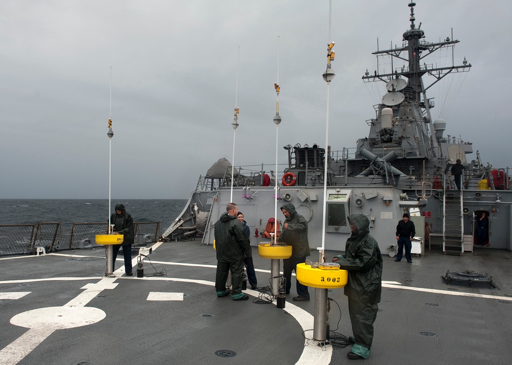 USS Arleigh Burke action