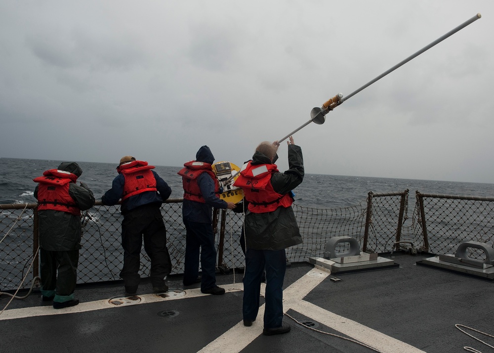 USS Arleigh Burke action