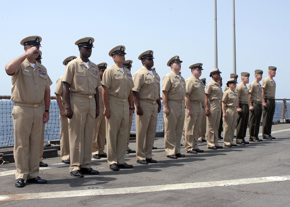 USS Whidbey Island chief petty officer pinning ceremony