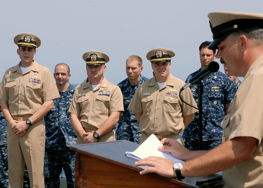 USS Whidbey Island chief petty officer pinning ceremony