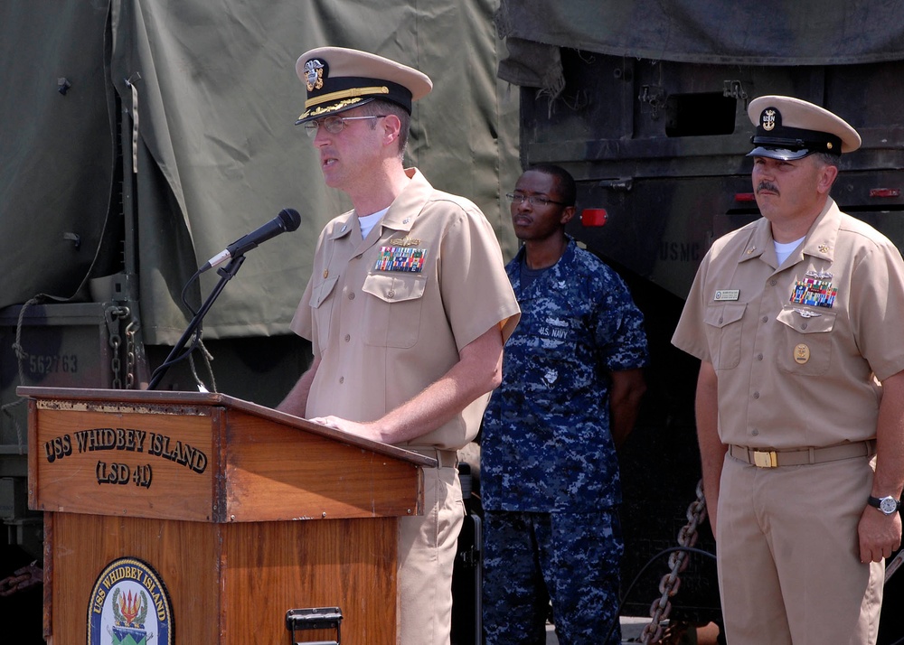 USS Whidbey Island chief petty officer pinning ceremony