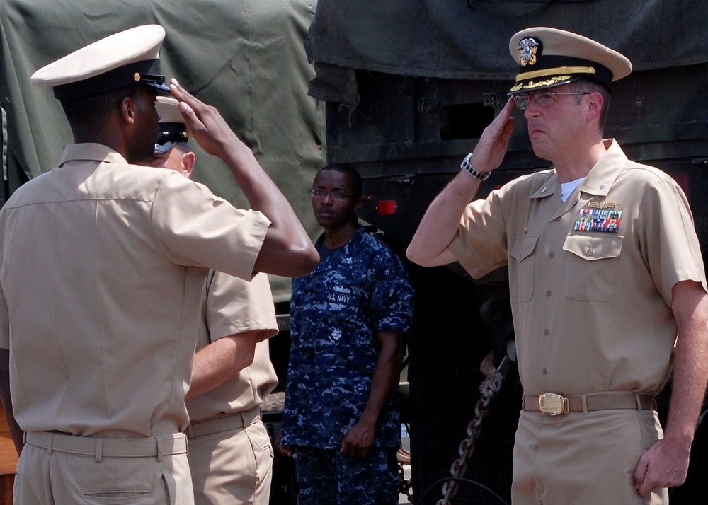 USS Whidbey Island chief petty officer pinning ceremony