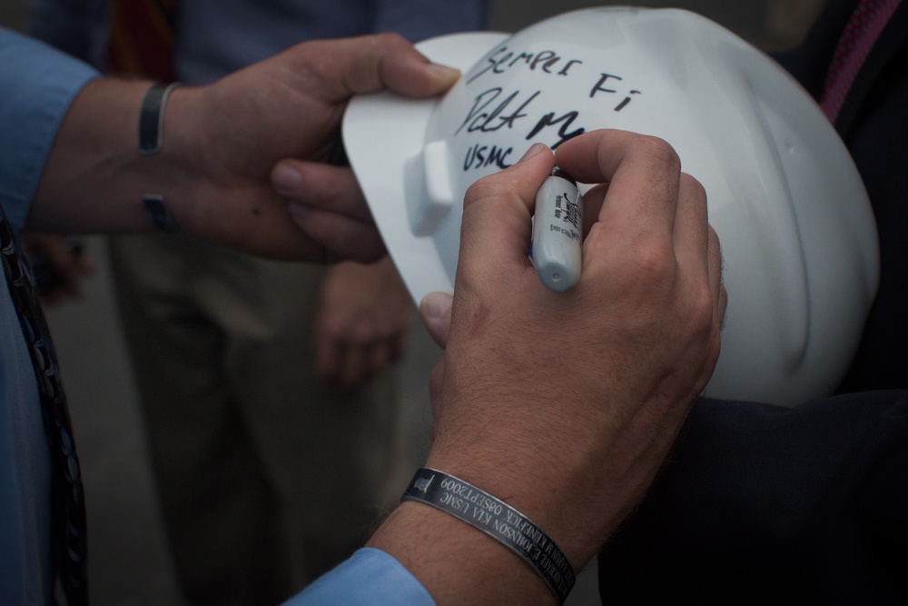 Medal of Honor recipient Marine Sgt. Dakota Meyer tours Ground Zero, Sept. 21