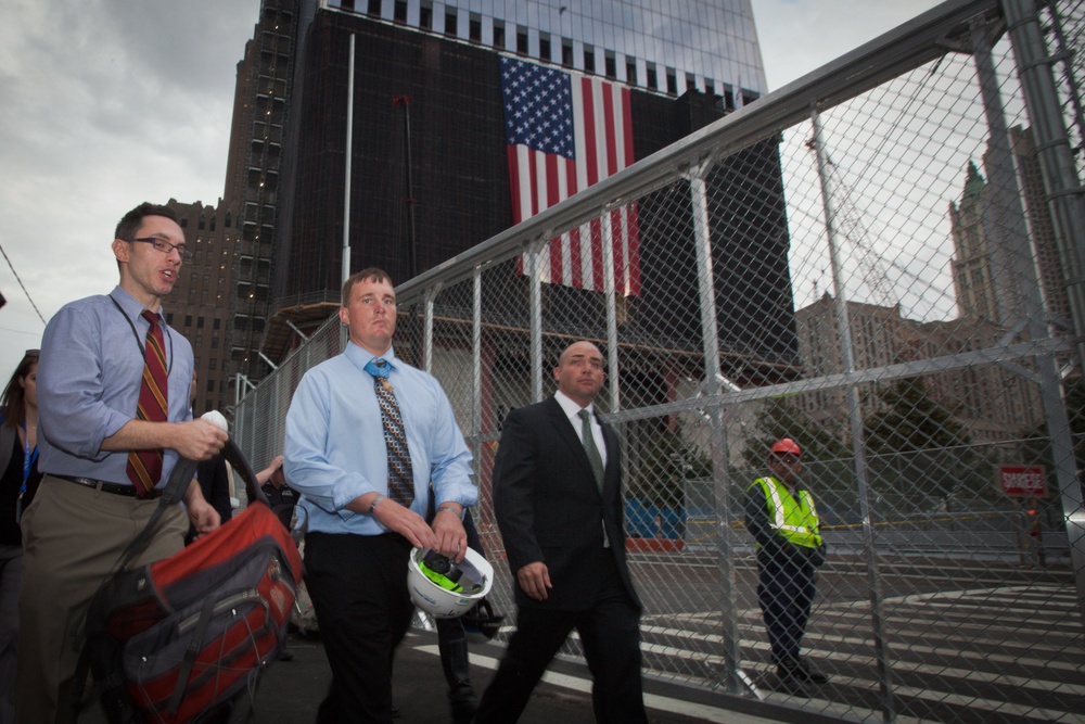 Medal of Honor recipient Marine Sgt. Dakota Meyer tours Ground Zero, Sept. 21