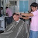 Laundry room becomes barber shop