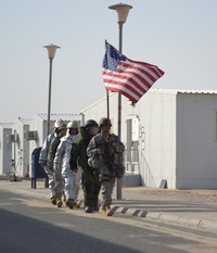 Paratroopers jump into Edwards for 9/11 training jump - radio