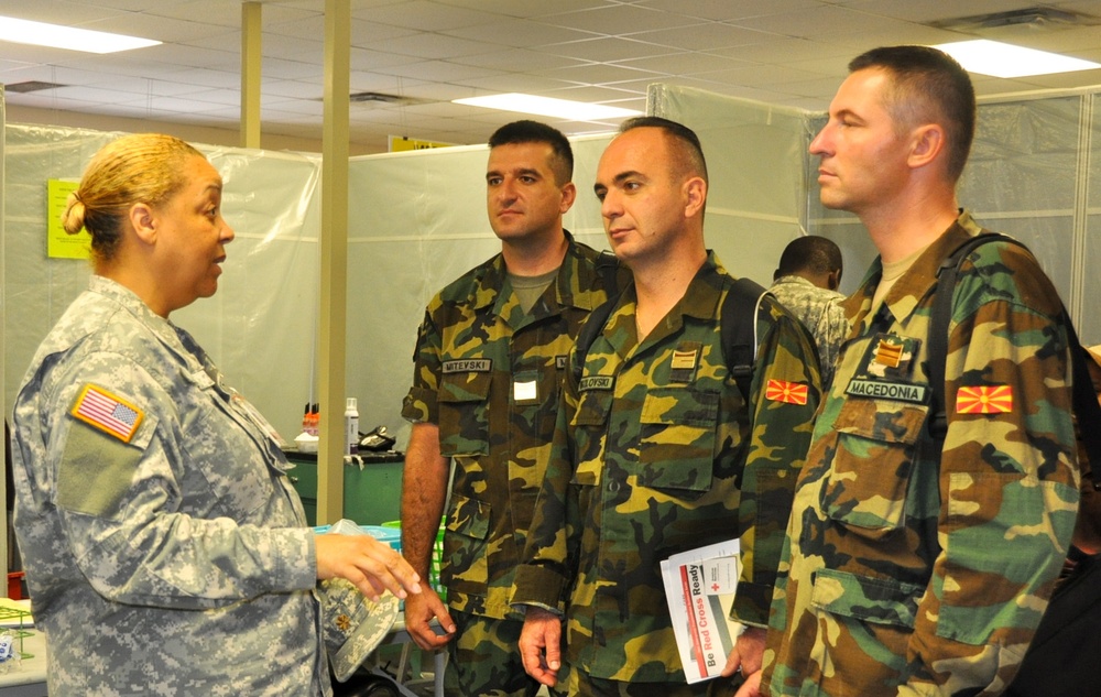 Macedonian officers study mobilization process, facilities at Atterbury-Muscatatuck