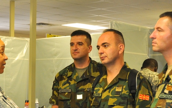 Macedonian officers study mobilization process, facilities at Atterbury-Muscatatuck
