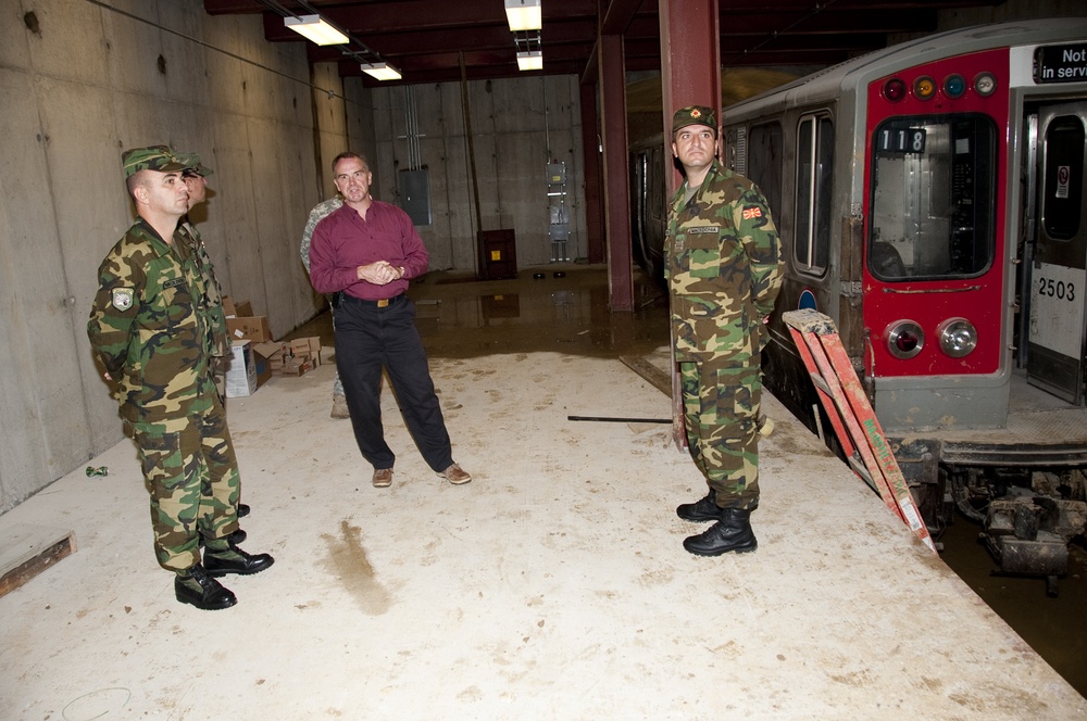 Macedonian officers study mobilization process, facilities at Atterbury-Muscatatuck