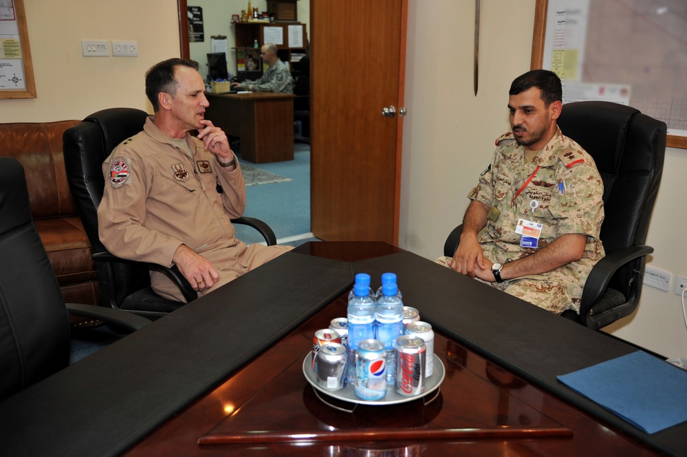 Maj. Gen. Jim Jones tours an undisclosed location in Southwest Asia