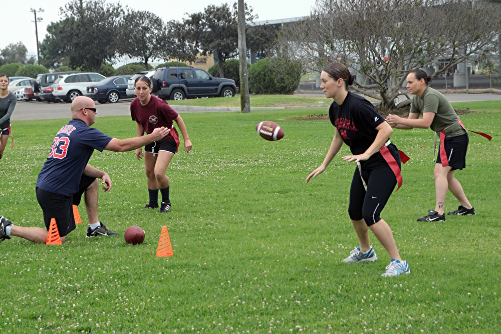 Girls get down, dirty for powder-puff tournament