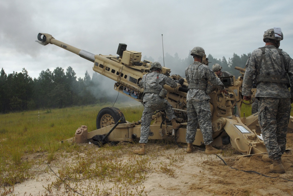 September 2011, 18th Fires Brigade base piece live fire exercise
