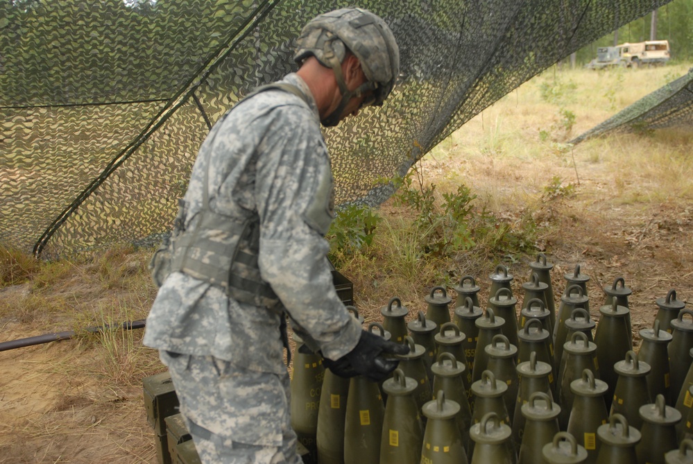 September 2011, 18th Fires Brigade base piece live fire exercise