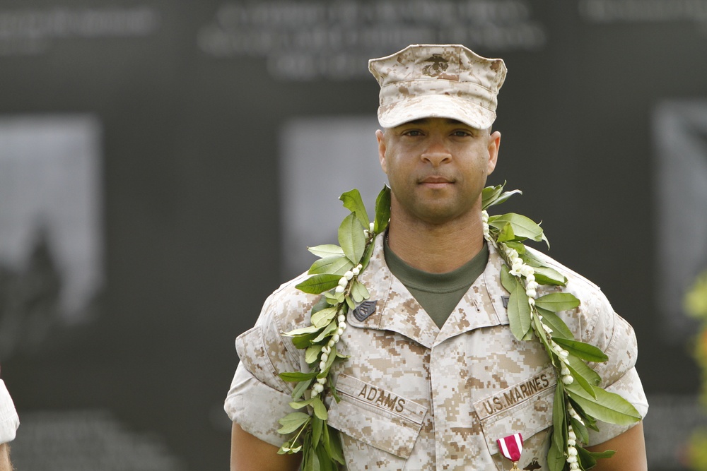 Master Sgt. Terry Adams IV retires