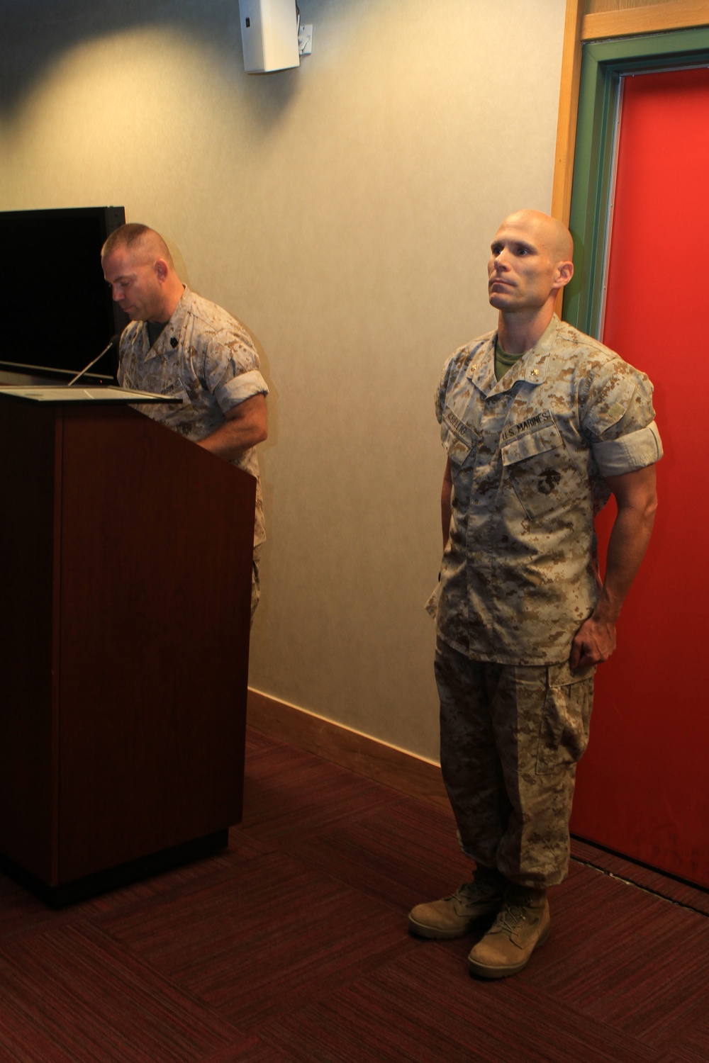 Lt. Col. Bellig's promotion ceremony