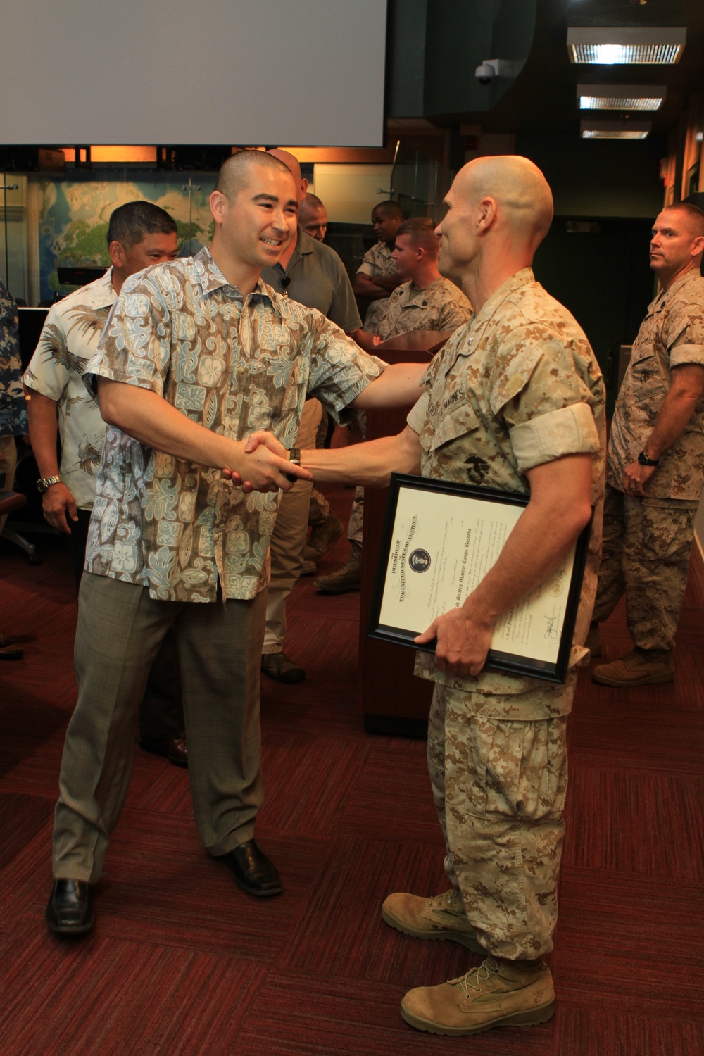 Lt. Col. Bellig's promotion ceremony